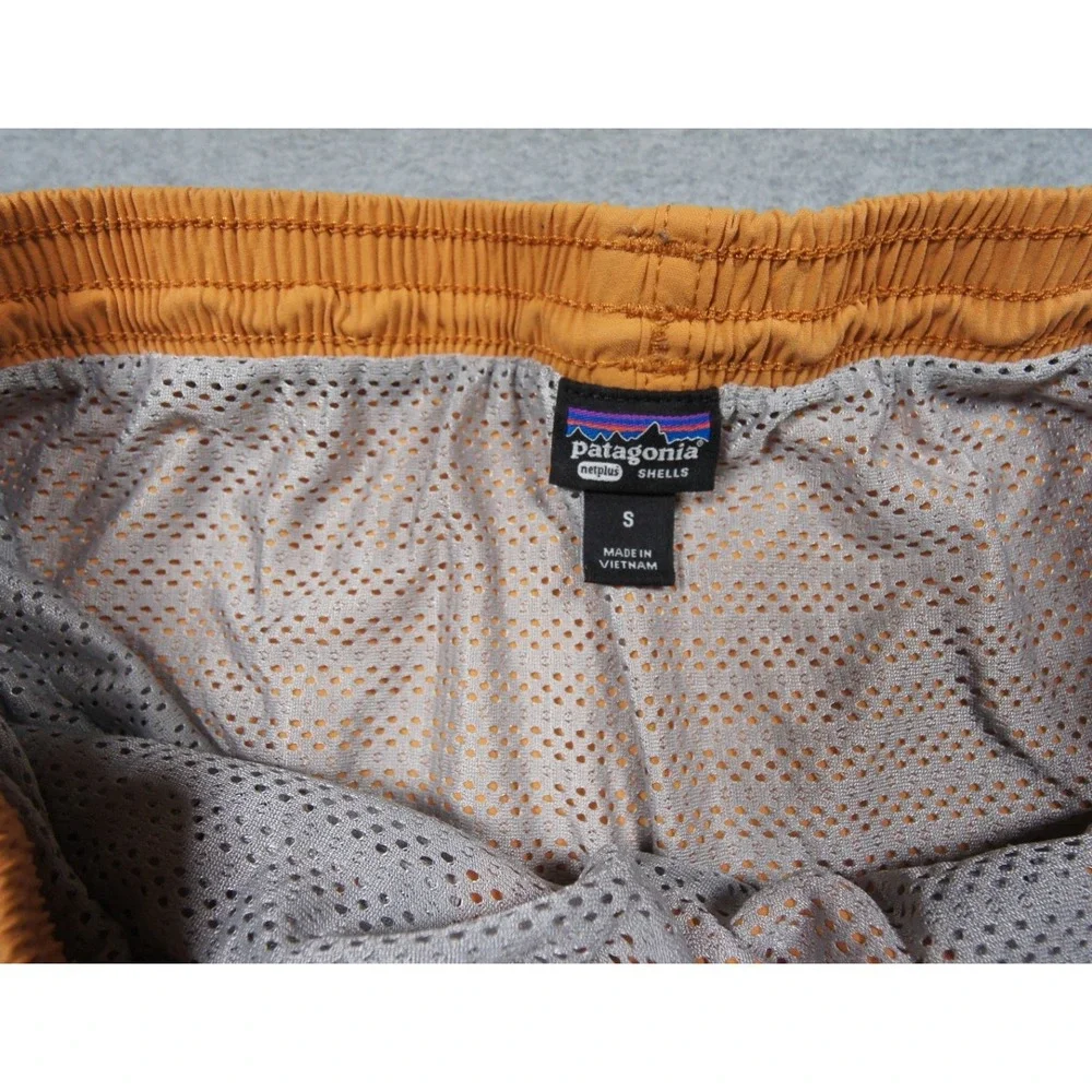 Patagonia Shorts Men Small Orange Baggies 7 Inch Lined Swim Hiking Outdoors